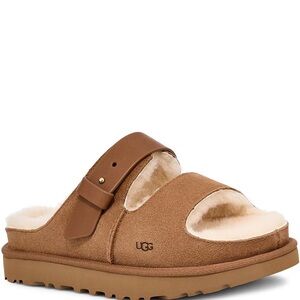 UGG women’s Greenport Strap Suede Slide Sandals